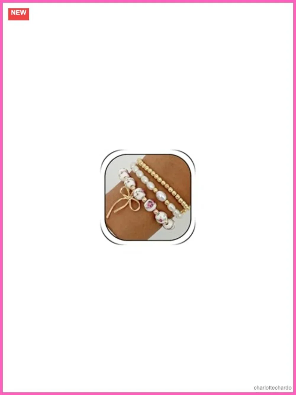 Cross Charm Beaded Stretch Bracelet Stack Faith Jewelry Gift for Women